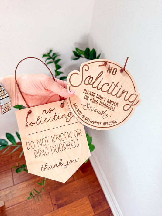 No Soliciting Sign