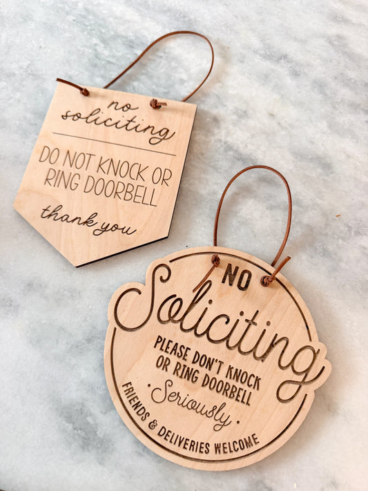 No Soliciting Sign