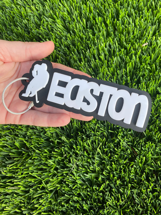 Custom Hockey Name Keychains