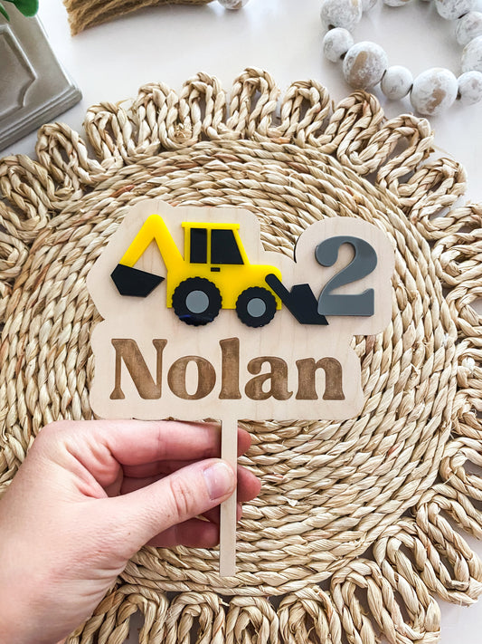 Construction Vehicle Cake Topper