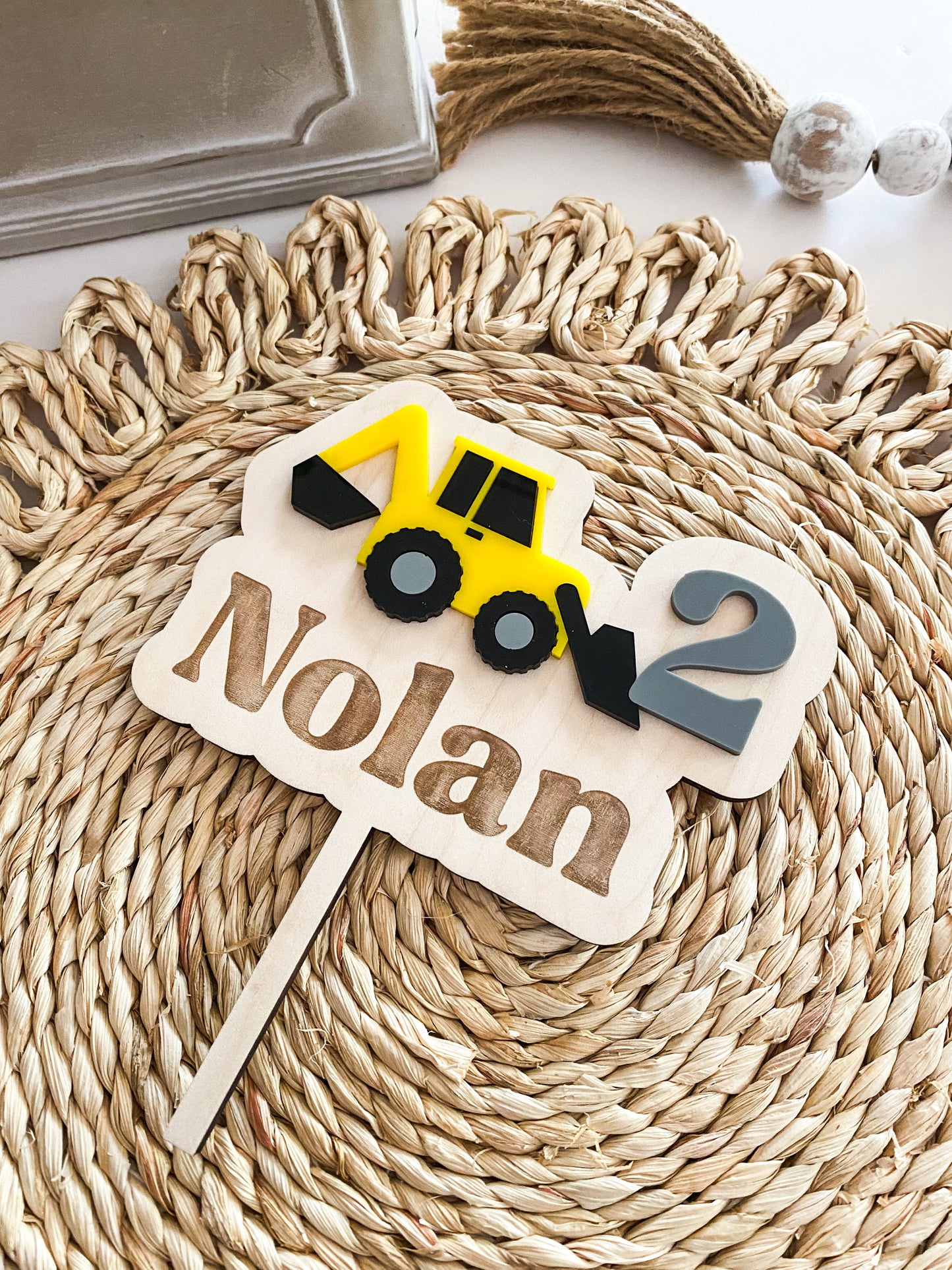 Construction Vehicle Cake Topper