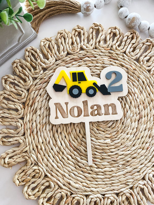 Construction Vehicle Cake Topper