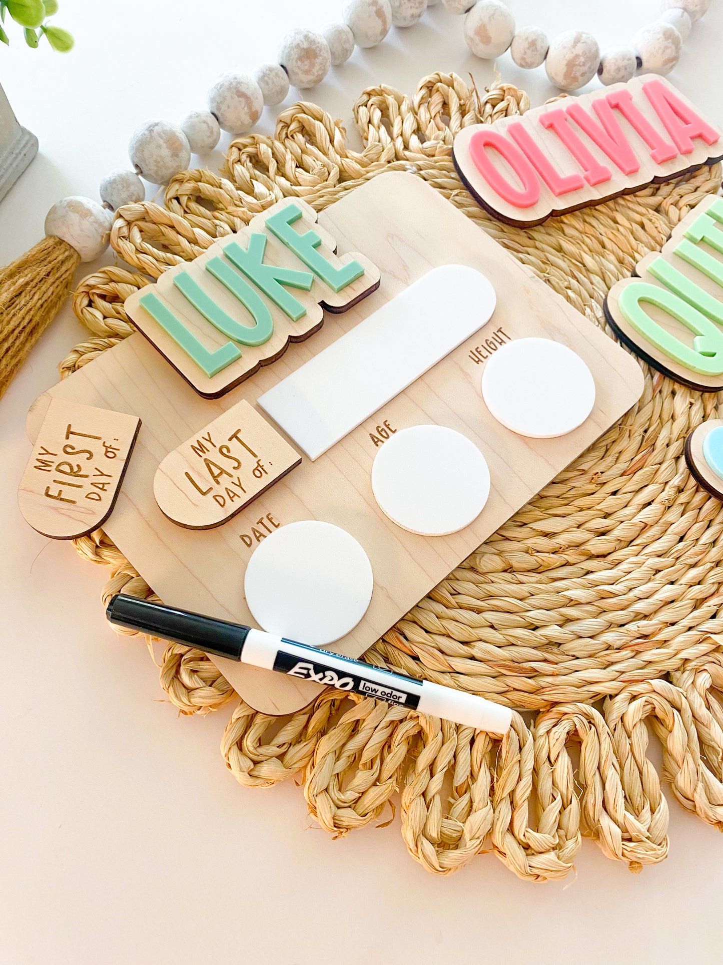 Small Personalized Interchangeable First & Last Day of School Sign