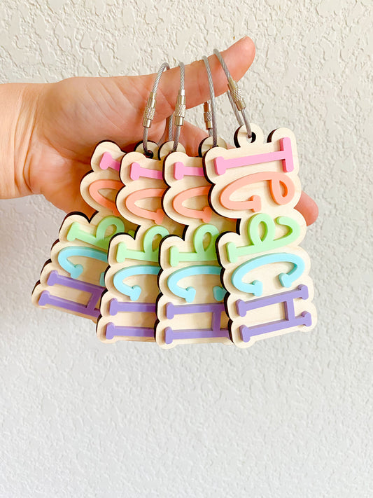 Teach Rainbow Keychain
