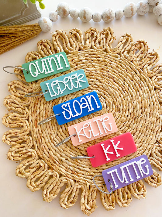 Acrylic Name Keychain Rectangle