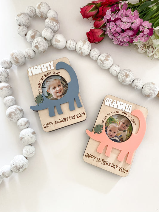 Mother's Day Dino Photo Magnet