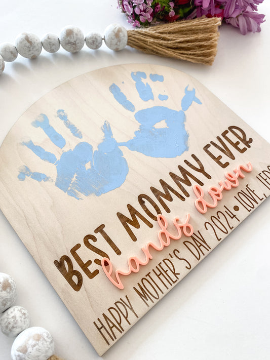 DIY Handprint Mother's Day Sign