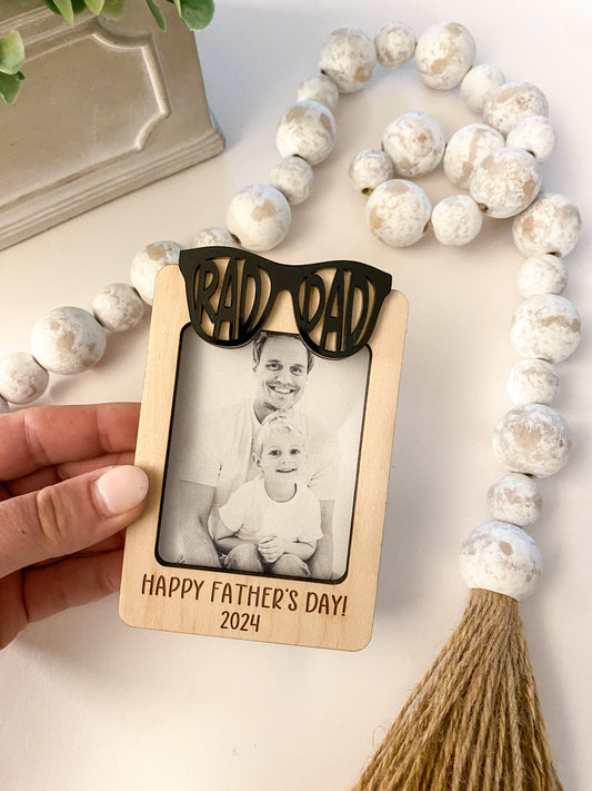 Father's Day RAD DAD Photo Magnet