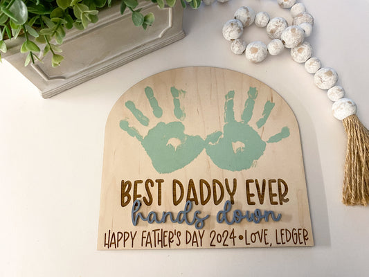 DIY Father's Day Handprint Sign