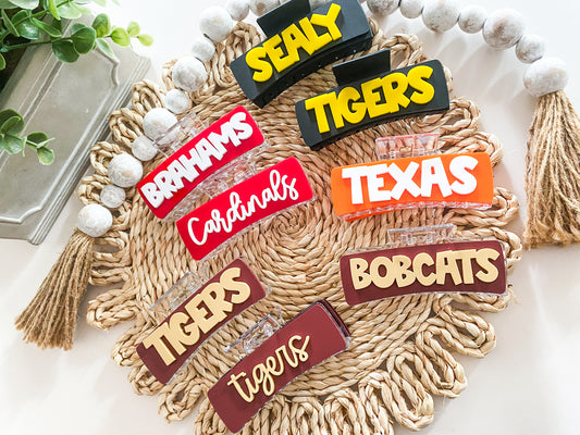 Customized Team Claw Clips