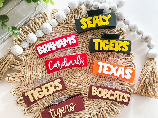 Customized Team Claw Clips