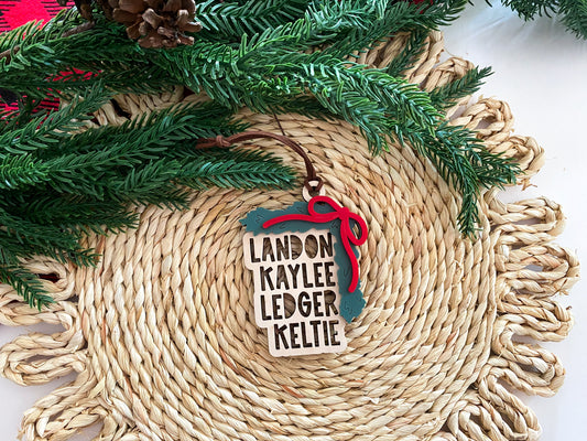 Family Name Christmas Ornament