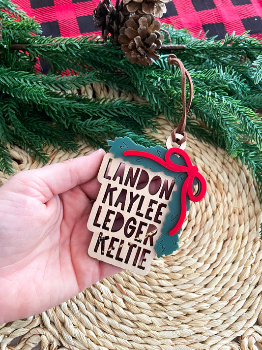 Family Name Christmas Ornament