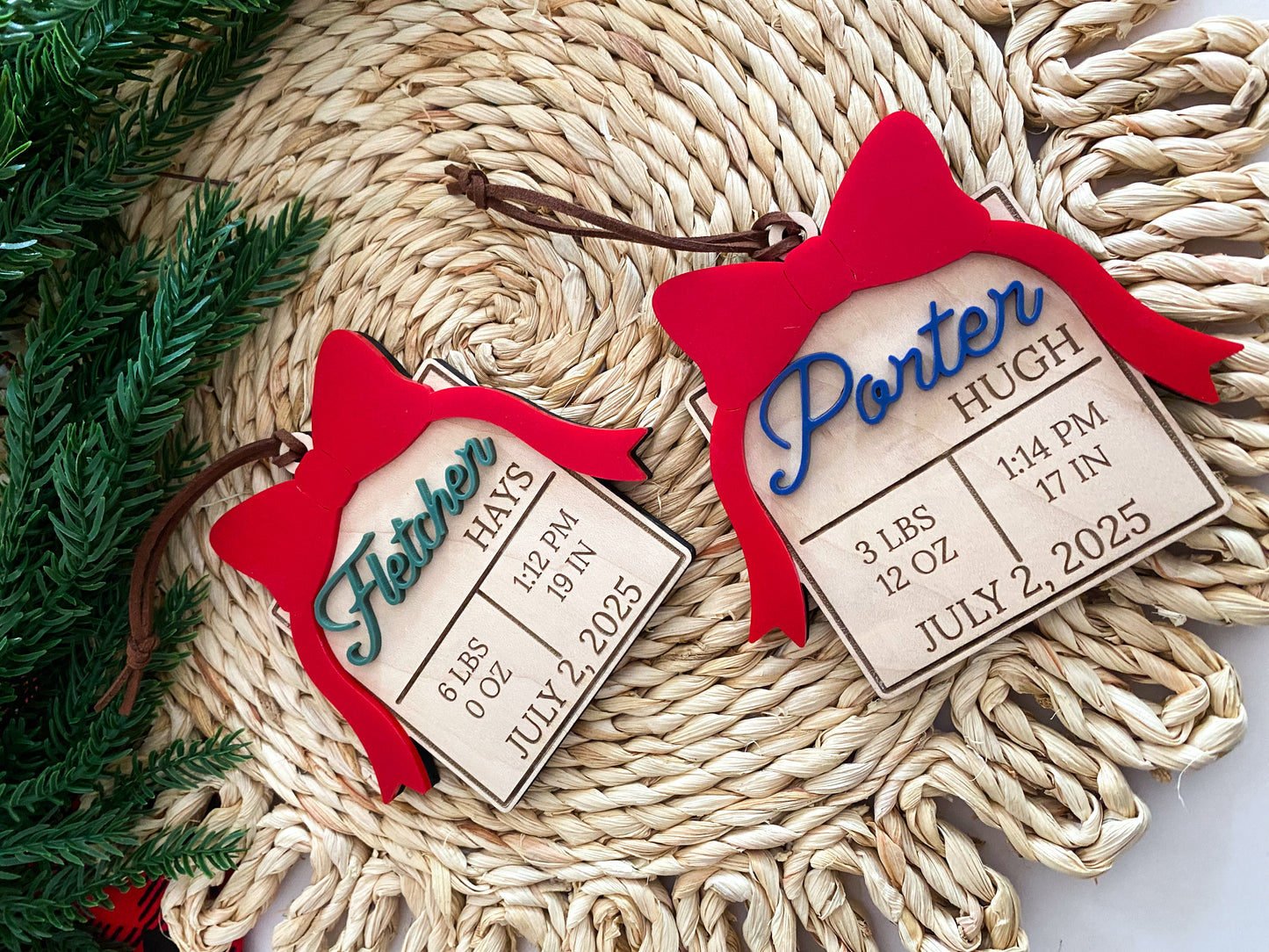 Birth Stats Christmas Gift Ornament