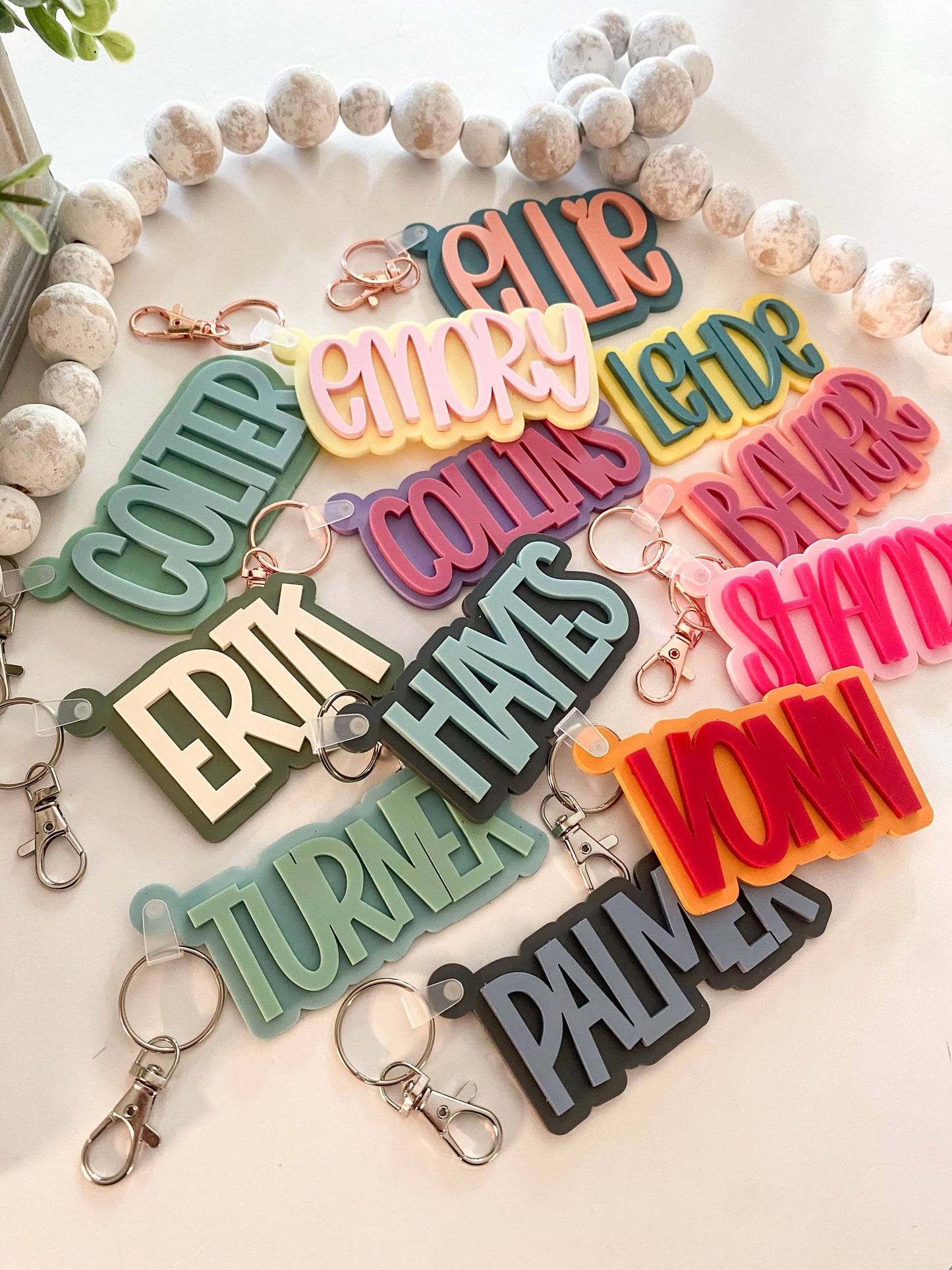 Acrylic Name Keychain