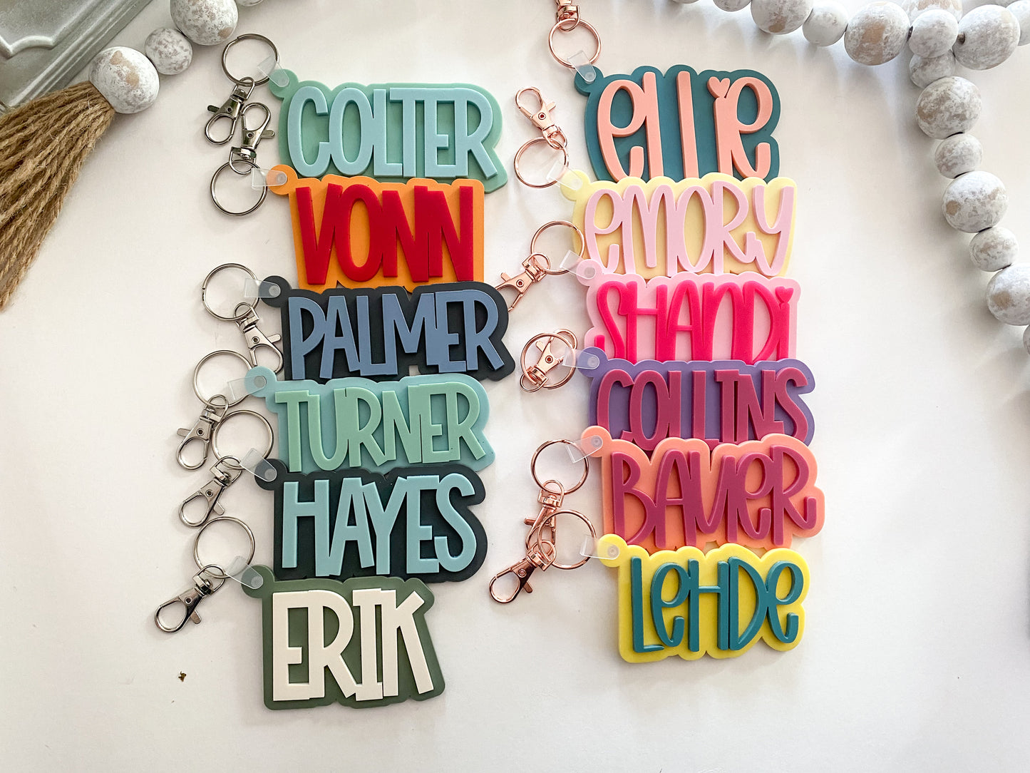 Acrylic Name Keychain