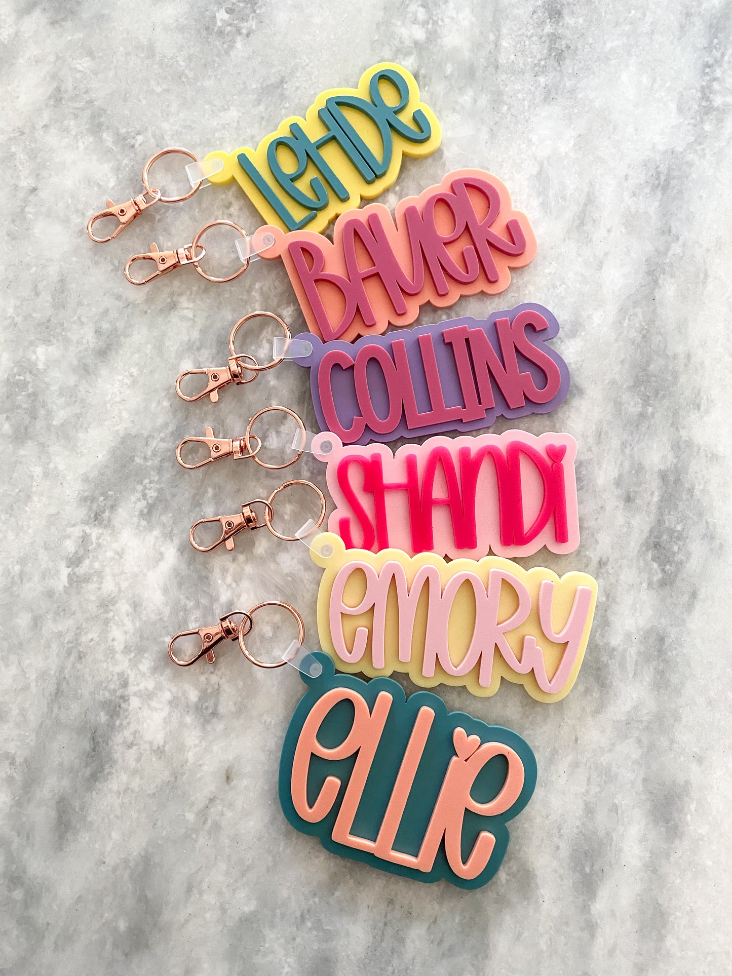 Acrylic Name Keychain