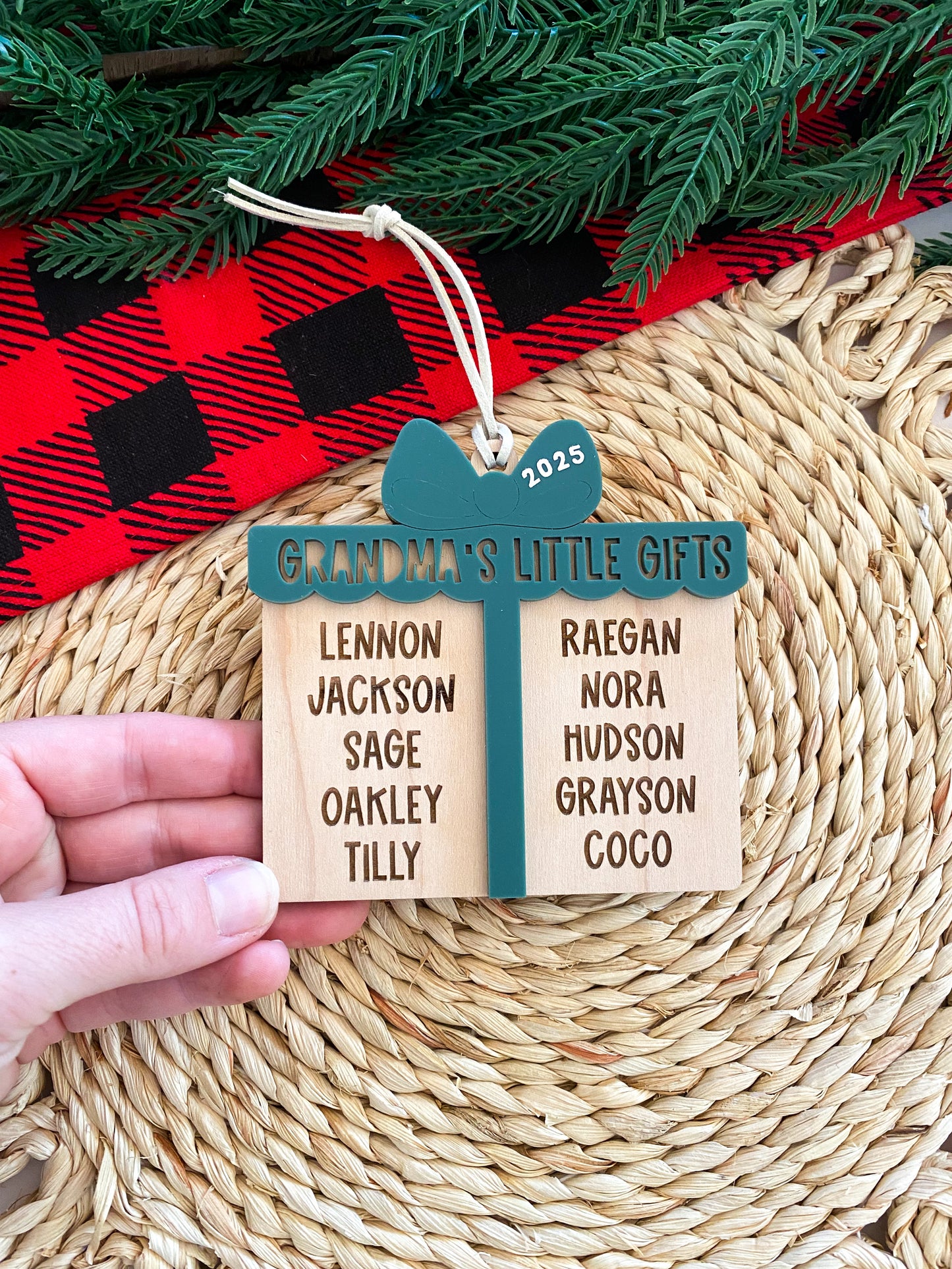 Personalized Teacher or Grandparent Ornament