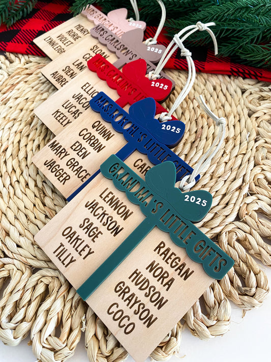 Personalized Teacher or Grandparent Ornament