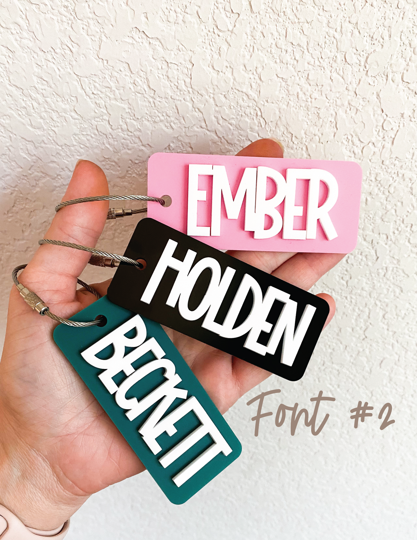 Acrylic Name Keychain Rectangle