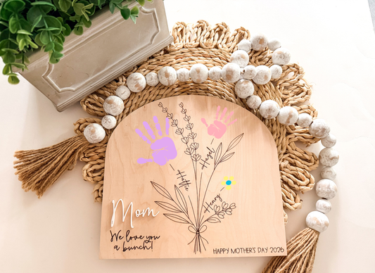 DIY Floral Handprint or Fingerprint Sign