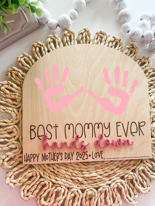 DIY Handprint Mother's Day Sign Blank