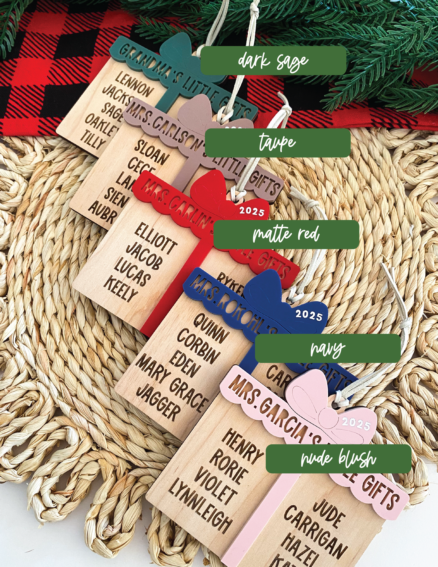 Personalized Teacher or Grandparent Ornament