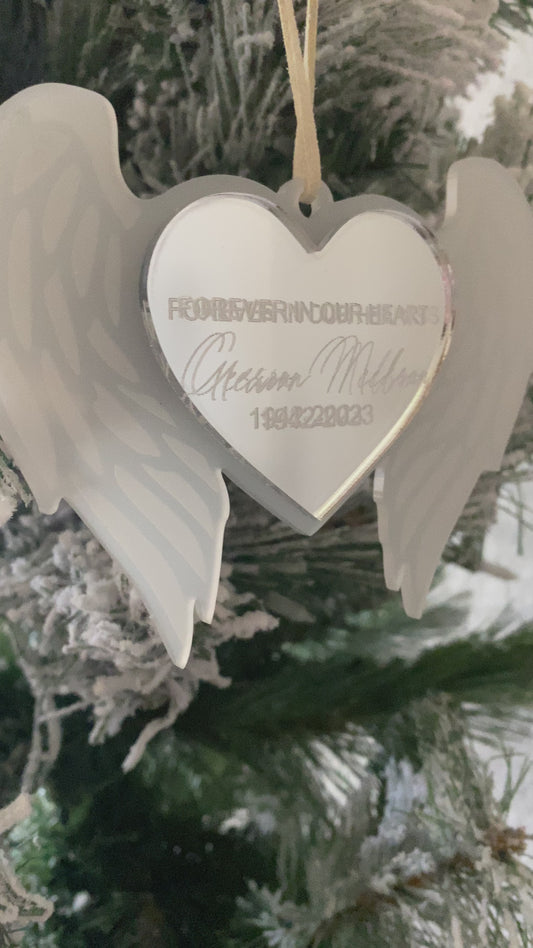 Memorial Angel Wings Ornament