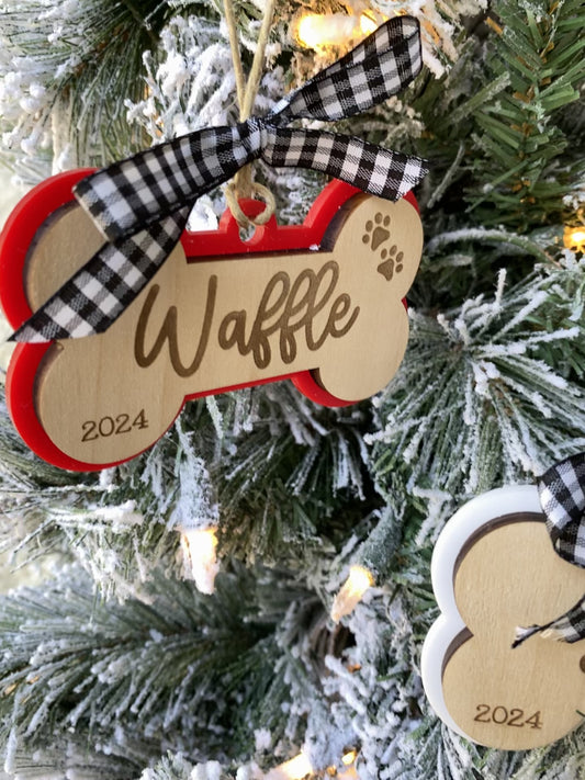 Dog Bone Christmas Ornament