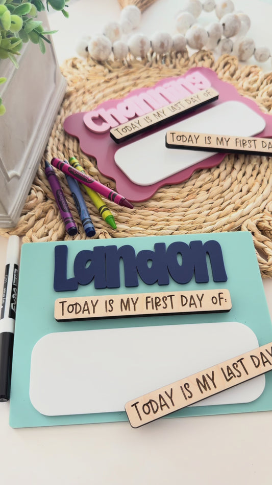 Acrylic Back to School Board