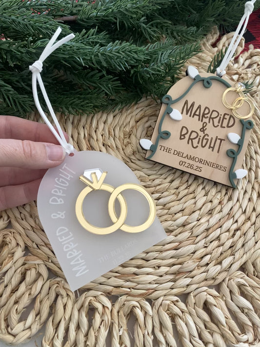 Married & Bright Ornament