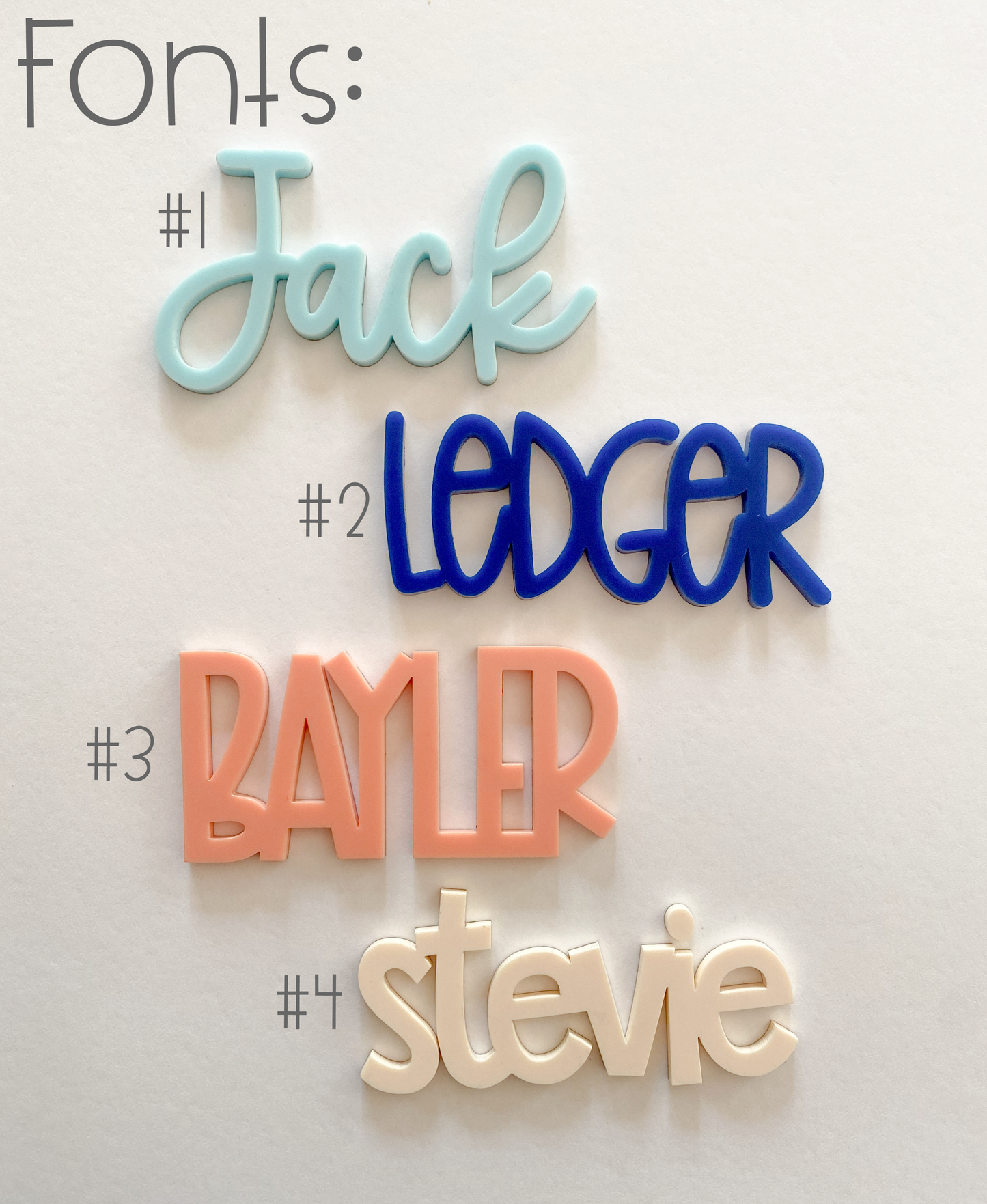 Personalized Wooden & Acrylic Name Tag